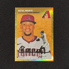 2023 Topps Chrome Platinum Ketel Marte Toile Cream Gold Refractor 195 50