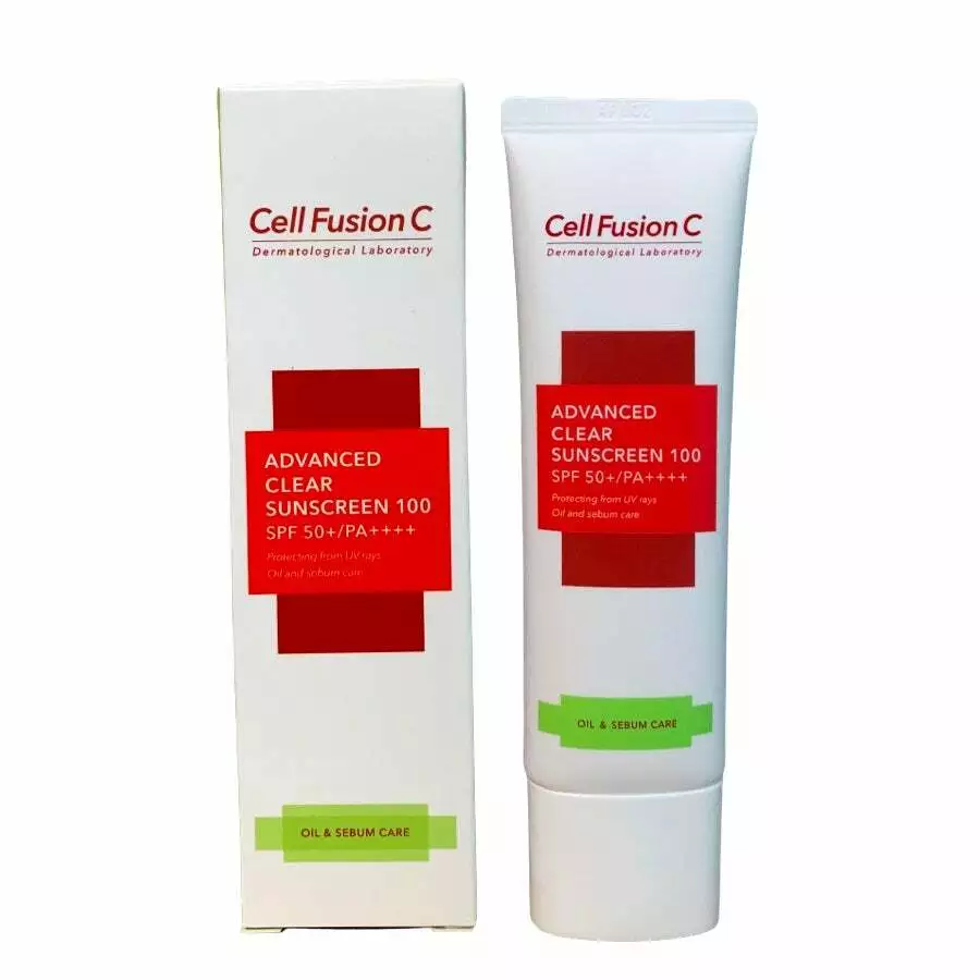 Cell Fusion C Advanced Clear Sunscreen 100 50ml SPF50 PA Naturel Tone up