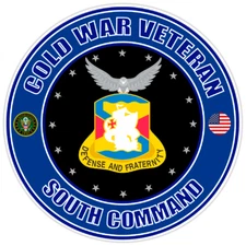 Cold War Veteran South Command Bumper Sticker Military Soldier Decal 5"