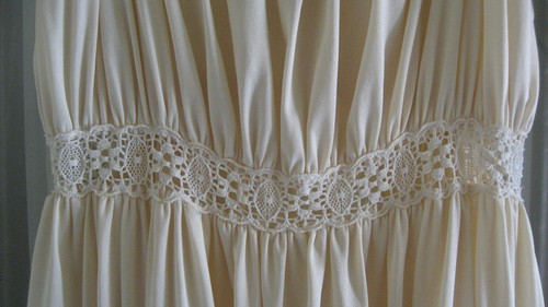 Vintage 60s 70s Mariko For Claire Haddad Ivory Nightgown Crochet Lingerie P - Picture 13 of 14