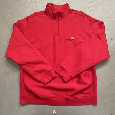 Carhartt WIP Work In Progress 1/2 Zip American Script Sweater Skate Men s XXL