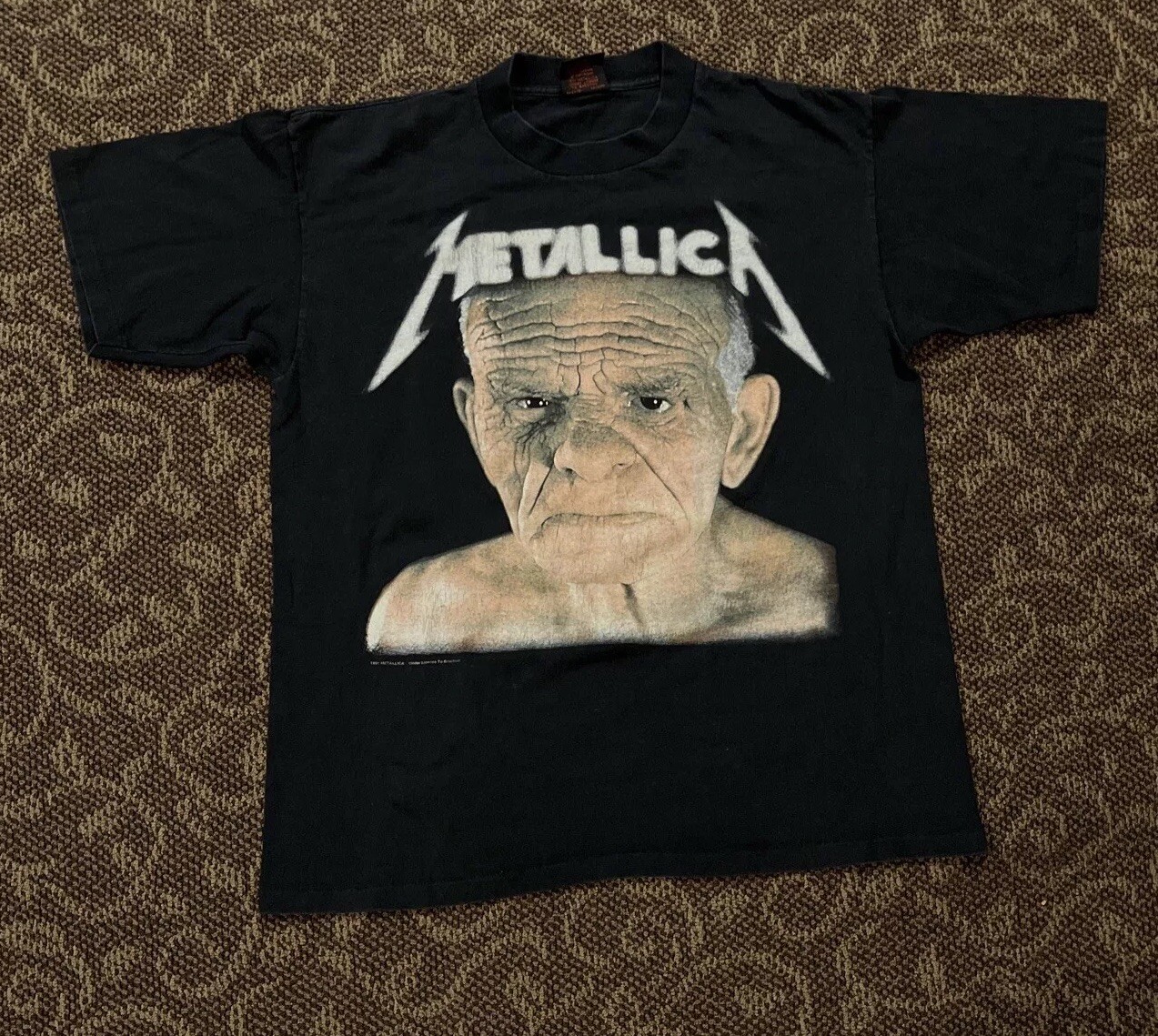 Vintage 1991 METALLICA TOUR Enter The Sandman Old Man XL Single Stitch REPRINT e