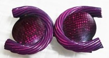 Vintage Art deco Celluloid Thermoset Antique Purple 2 pc. Belt Buckle