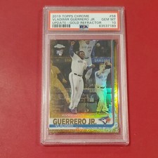 2019 Topps Chrome Update Vladimir  Guerrero Jr Gold Refractor RC  /50 PSA 10