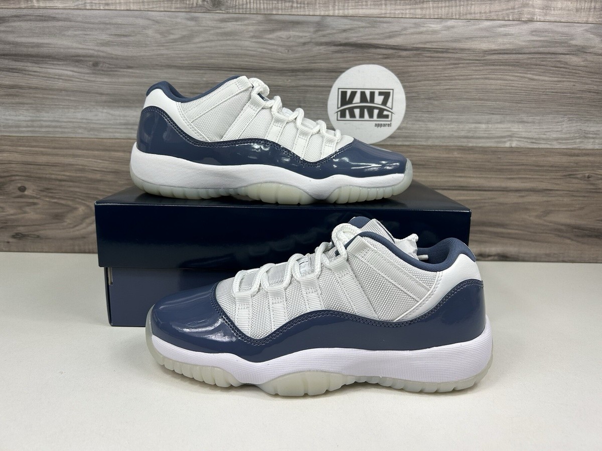 Nike Air Jordan 11 Retro Low White Diffused Navy Blue Men's