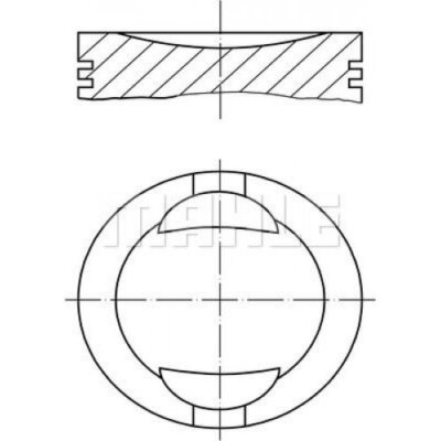 Kolben MAHLE 0093601 für Fiat Panda Panda Kasten/Schrägheck