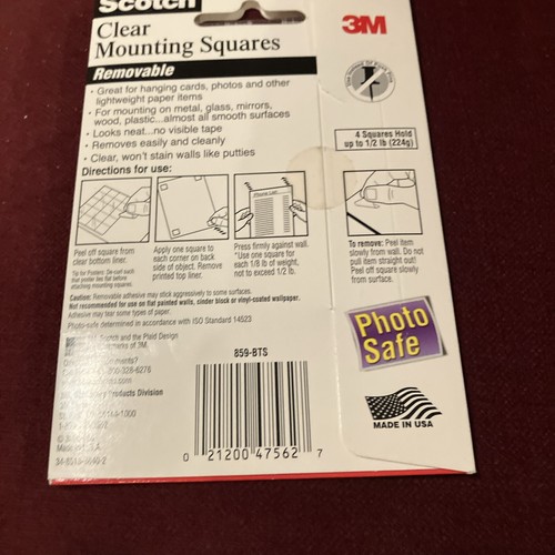 3 Mounting Squares For Dorm To Hang Photos & More-1 New & 2 used - Picture 16 of 19