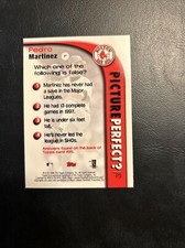 Cnp 1999 Topps P3 Pedro Martinez, Boston Red Sox Pitcher Perfect