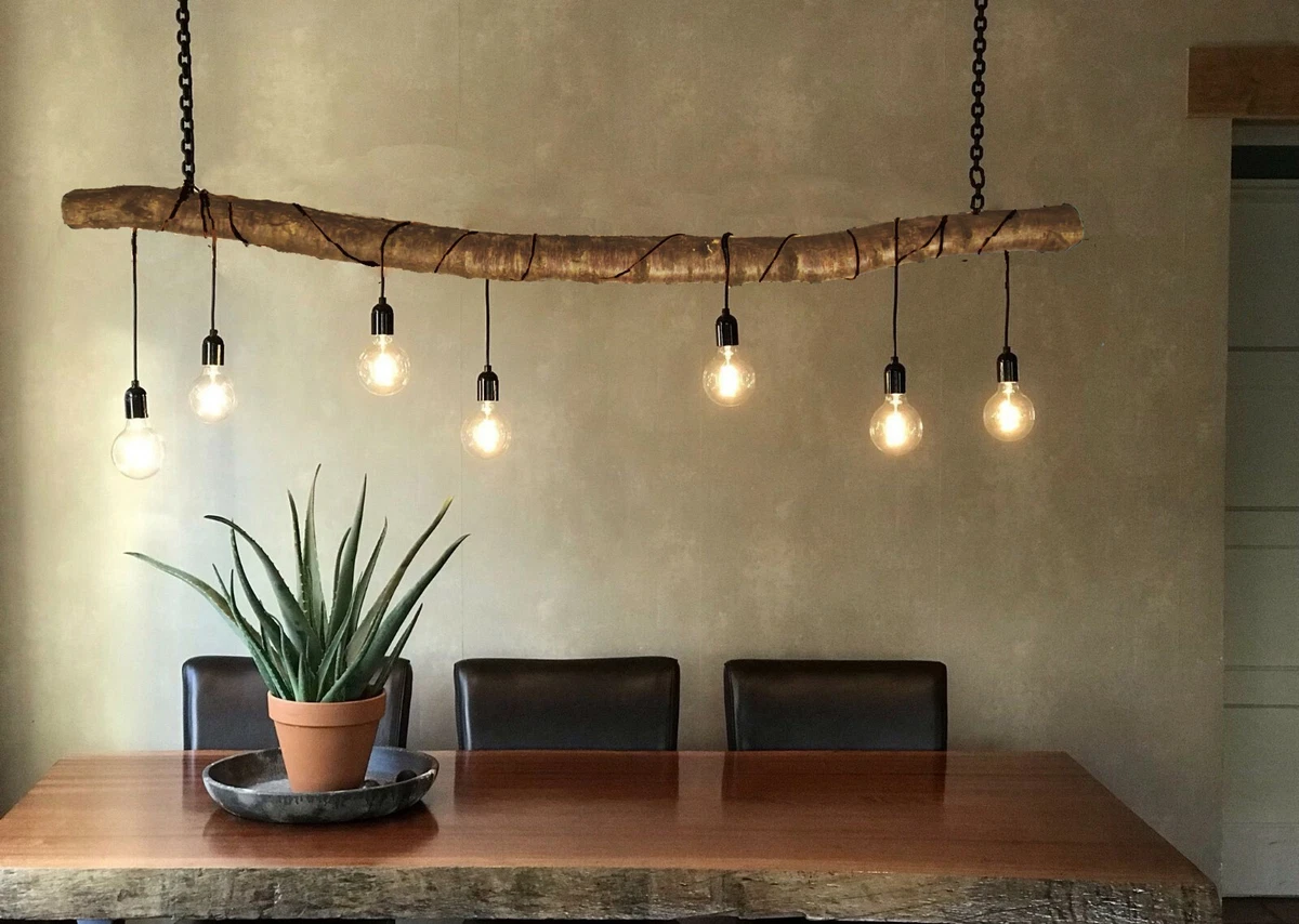 Rustic dining table chandelier deals
