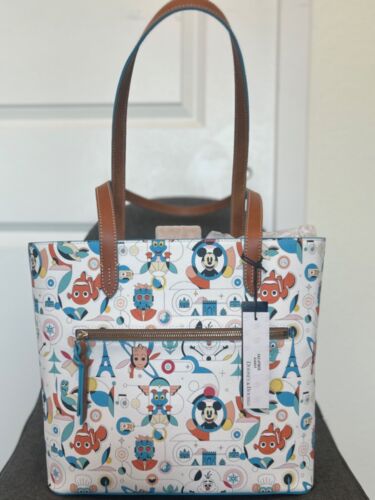 Disney Parks Dooney & Bourke Epcot Reimagined Olaf Figment Remy Tote Bag NWT!! - Picture 3 of 13