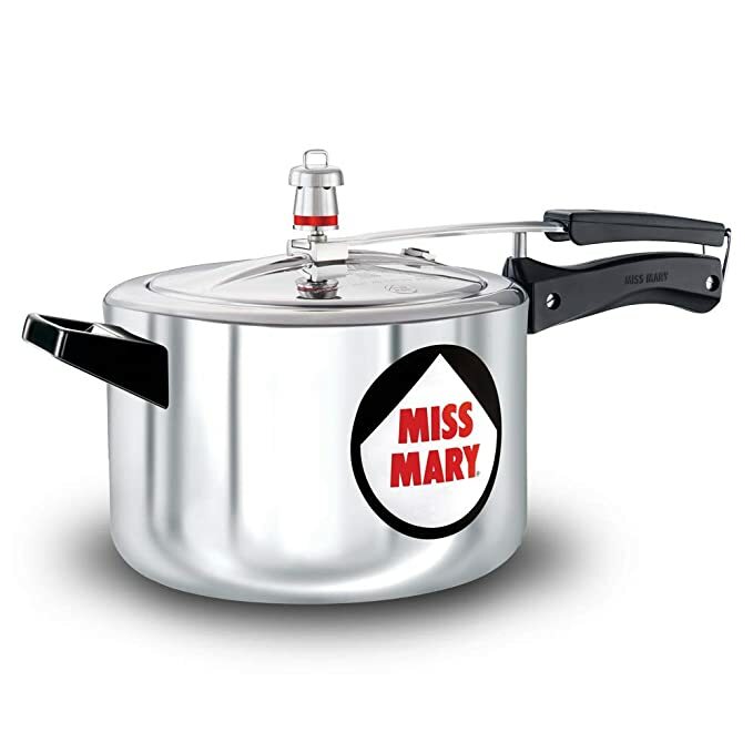 Hawkins J57 Aluminium Pressure Cooker, 5L, Silver 6101