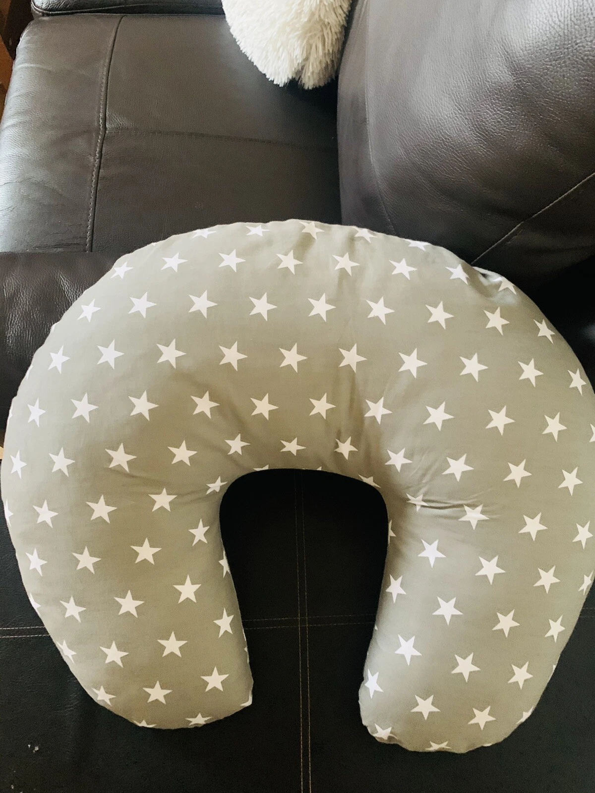 Breast Feeding Nursing Pillow Baby Maternity - Grey with Stars
Opens in a new window or tab