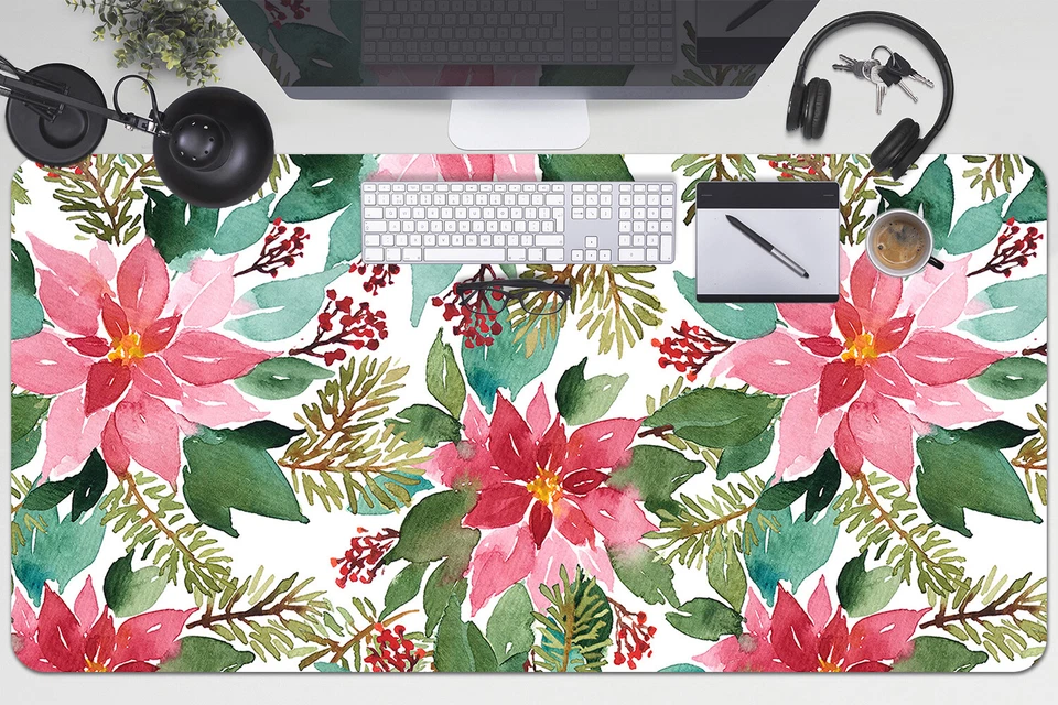 Schreibtischmatte Schreibunterlage Tischunterlage Dekor Rote Sterne 100x50 - Bild 2 von 4