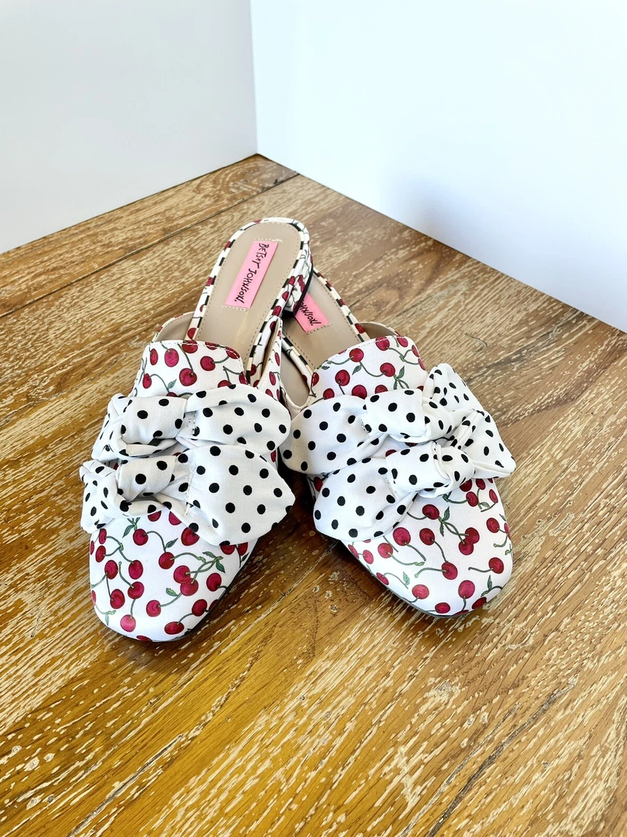 Betsey Johnson Women s Adina Mules Cherries and Polka Dots