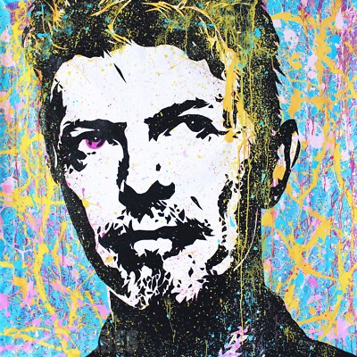 David Bowie - Original 60'' x 60'' Pop Art Painting By Babes Kopp