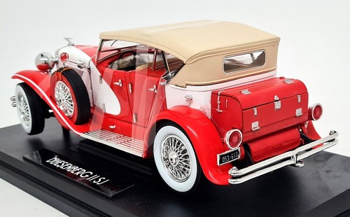 Greenlight 1/18 - Duesenberg II SJ Tourster White / Orange Diecast Model Car - Picture 5 of 8