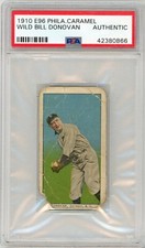 1910 E96 Philadelphia Caramel Bill Donovan PSA Authentic P1441