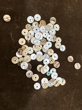 80 PCS GOLDEN MOTHER OF PEARL ROUND BEADING BEADS CHARMS 8MM - 9MM Various Sizes