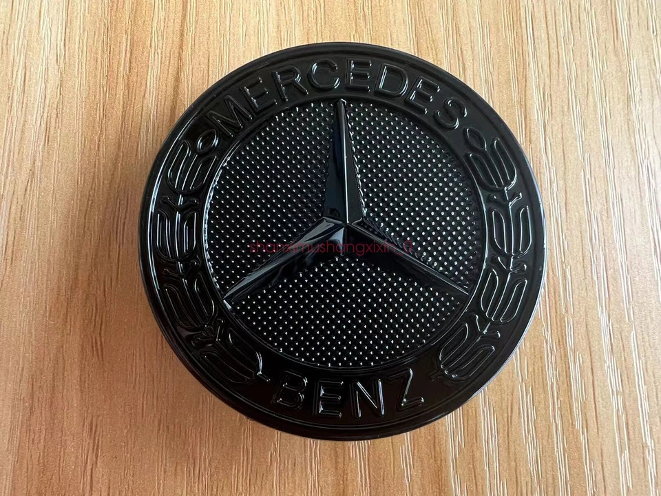 FOR MERCEDES BENZ CLK CLS E ML GL FRONT HOOD BADGE BLACK EMBLEM A0008171701 - Image 4 of 4