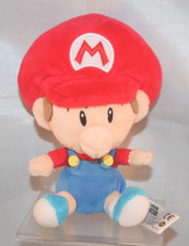 Little Buddy Super Mario Bros. Baby Mario 6" Plush Stuffed Doll Toy - Pre-Owned