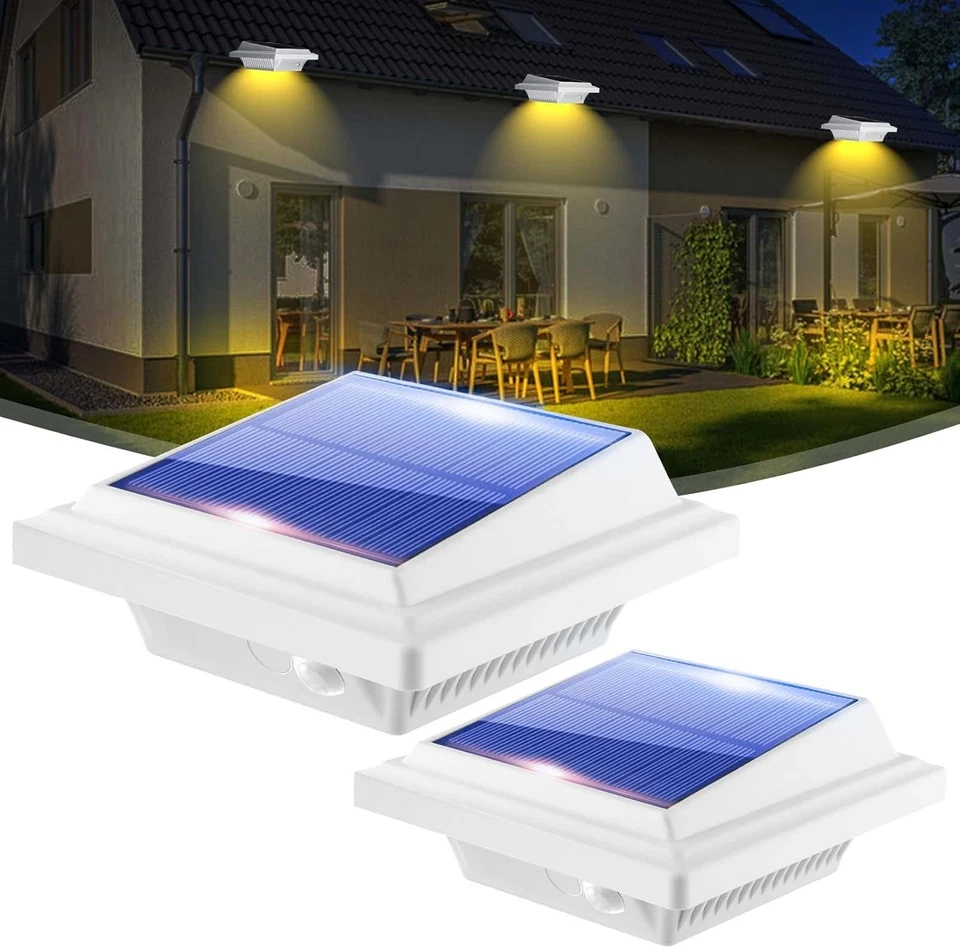 2 X Solar Gutter Lights Outdoor 40LEDs Fence Lights Waterproof Garden Wall Lamp - Image 2 of 4