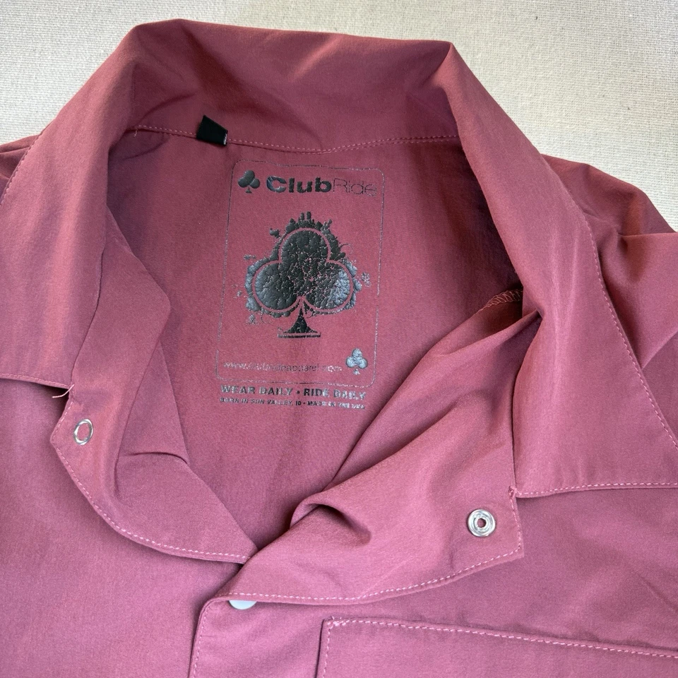 Club Ride Biking Shirt Mens Large Pearl Snap Bowling Style Vented Cycling Tour - Image 4 of 4