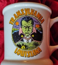 Dracula Vampire Mug VTG Bela Lugosi Monster Halloween Horror Tiki Beer Nosferatu