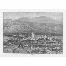 BALMORAL CASTLE - Antique Print 1891