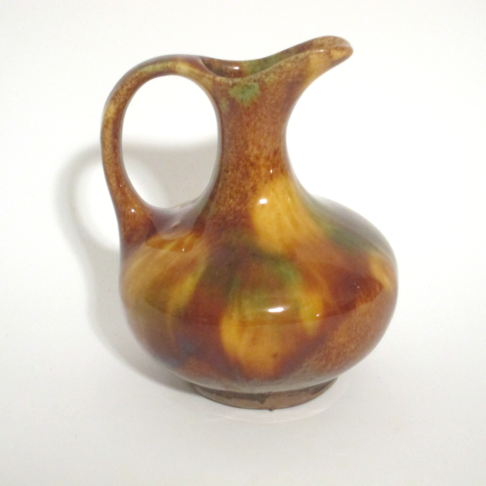 Antique Rockingham Pitcher Antique Rockingham Pottery Pitcher Mini Ewer 4.5