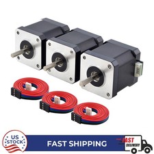 STEPPERONLINE 3PCS Nema 17 Stepper Motor 78oz.in 2A L=48mm CNC Reprap Makerbot