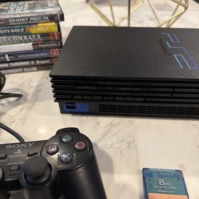 Sony PlayStation 2 PS2 SCPH-50001 Console Bundle 2 Controllers 7 Games