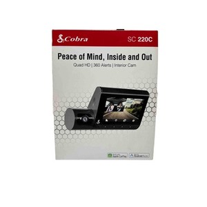 Cobra SC 220C Quad HD 360 Alerts Interior Cam Dual-View Dash Camera