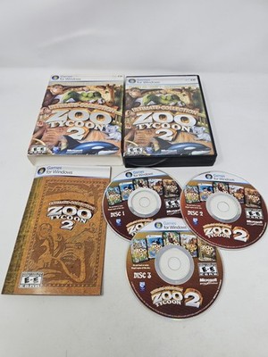 Zoo Tycoon 2: Ultimate Collection (Windows PC 2008) COMPLETE 3 disks w manual