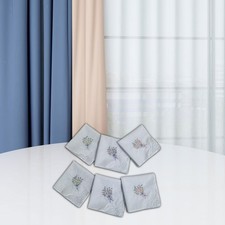 6x Baumwolltaschent&uuml;cher Tragbare Elegante f&uuml;r Frauen Dame f&uuml;r Geschenk