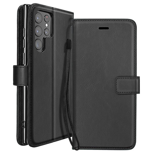 KlapphüLle FüR Galaxy S22 Ultra GeldböRse Mit Handschlaufe & Standfunktion-image