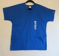 Cherokee Workwear Scrub Top Royal Blue Size XS Pockets Medical NEW short sleeve