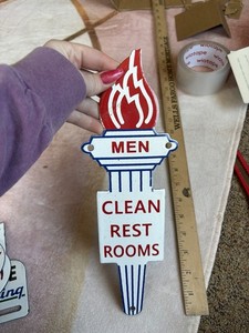 Porcelain Men Clean Restroom Sign