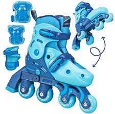 Roller Derby Boys Switch 2-in-1 Adjustable Skates Medium 13-3 w/ Gear