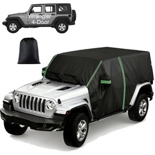 Car Cab Half Cover for Jeep Wrangler 4 Door 1987-2025  Top Off Waterproof Ex...