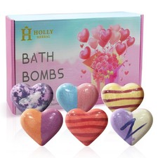 XL Large Bath Bombs for Women Gift Set - 6 Natural Bath Bombs with Essential ...