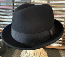 Men s Goorin Bros Fedora Black Wool Hat XL %1...