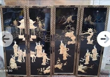 4 Panel Asian Artwork Panel