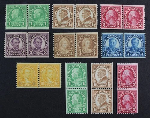 CKStamps: US Stamps Collection Scott#597-599 600-606 Mint NH OG Line Pair