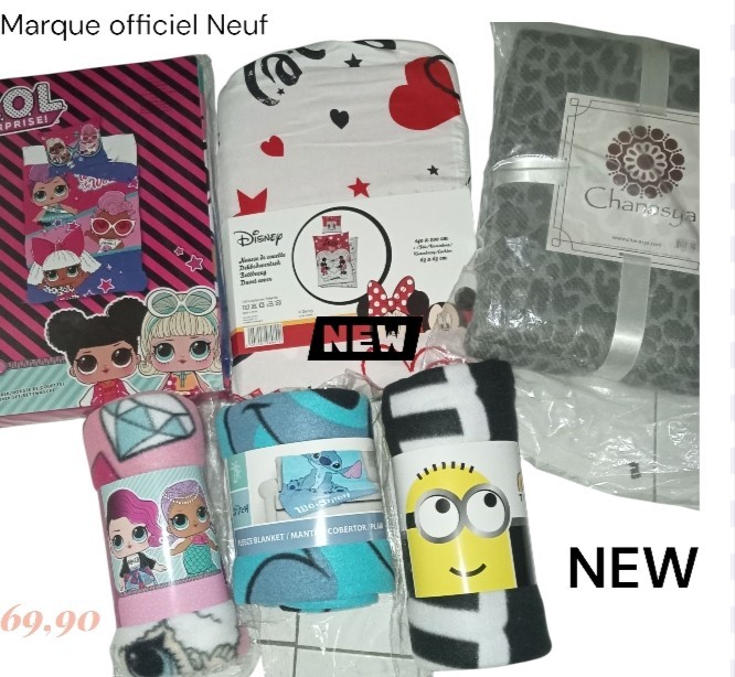 Plaid Disney Stitch et parure de lit enfant en lot de 6 pièces de linge de maison
