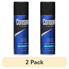 2 pack Consort Unscented Extra Hold Hair Spray for Men, 8.3 oz.Shine Enhancing
