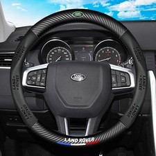 15" Car Steering Wheel Cover Leather For Land Rover Black