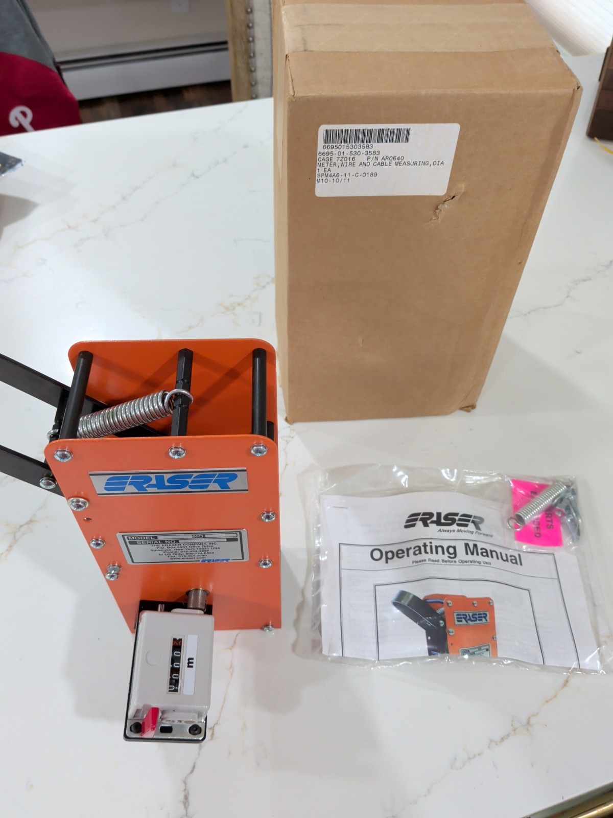 Eraser WMMU AR0640 Wire Cable Measuring Meter Length Counter - New Open Box