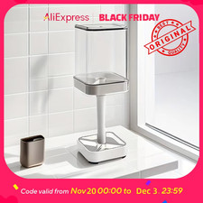 Bathroom Toothbrush Holder with Toothpaste Squeezer - 6 in 1 Wall Mount Organize