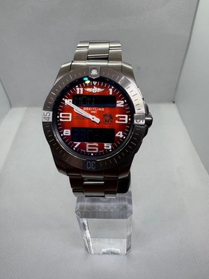 Breitling Aerospace B70 Orbiter, 43mm Orange dial, EB70101A1, digi/ana Titanium