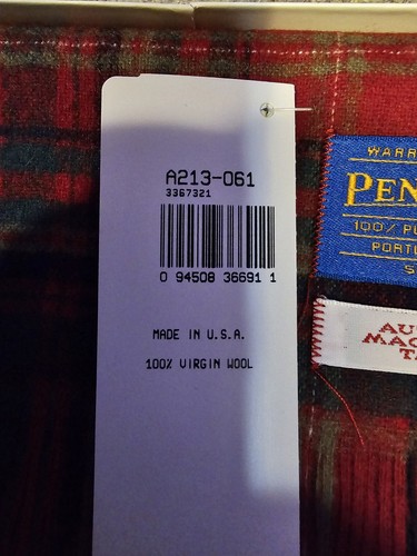 Sciarpa vintage Pendelton 100% lana vergine autentica macallan tartan rosso plaid USA NUOVA CON ETICHETTE - Foto 5 di 7